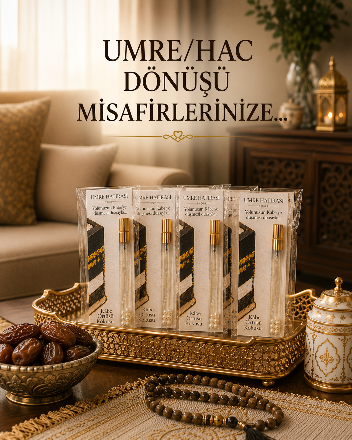 10'LU Hac ve Umre Hediyelik Kokuları | Kâbe Örtüsü ve Ravza